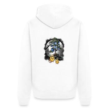 Küken Kinder Wilder Westen Western spielen Kinder - Unisex Premium Bio Zip Hoodie - Weiß - Hinten - Thijin (182cm)
