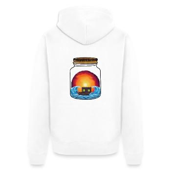 Boot Boote Schiff Schiffe - Unisex Premium Bio Zip Hoodie - Weiß - Hinten - Thijin (182cm)