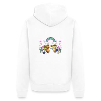 Peanut Enfant Enfants Printemps Bambins Bébé - Veste à capuche bio Premium Unisexe - blanc - Dos - Thijin (182cm)
