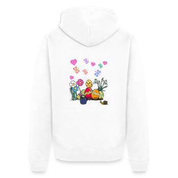 Poussin de Pâques Oeufs de Pâques Enfants Enfant - Veste à capuche bio Premium Unisexe - blanc - Dos - Thijin (182cm)