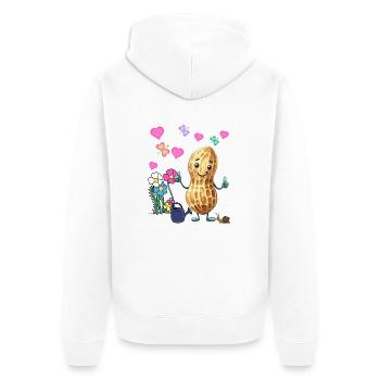 Cacahuète Printemps Jardin Fleurs Enfants - Veste à capuche bio Premium Unisexe - blanc - Dos - Thijin (182cm)