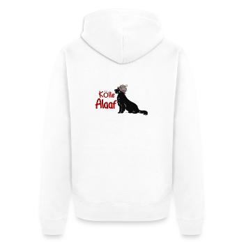 Kölle Alaaf Hund Kölle Alaaf Dog - Unisex Premium Organic Zip Hoodie - white - Back - Thijin (182cm)