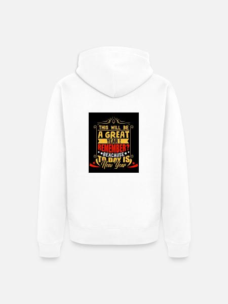 Newyear 10 - Unisex Premium Organic Zip Hoodie - white