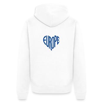 Europe Day Celebrate the European Union - Unisex Premium Organic Zip Hoodie - white - Back - Thijin (182cm)