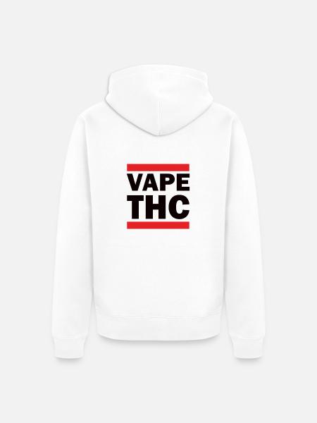 Vape THC - Unisex Premium Organic Zip Hoodie - white