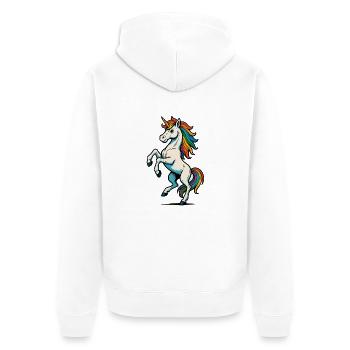Unicorn – The magical creature of fantasy - Unisex Premium Organic Zip Hoodie - white - Back - Thijin (182cm)