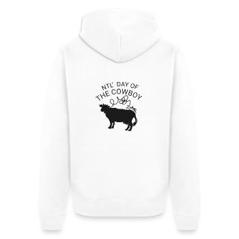 National Cowboys Day - Unisex Premium Organic Zip Hoodie - white - Back - Thijin (182cm)