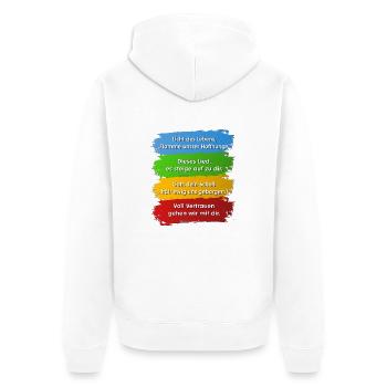 Rome 2025 German Jubilee Jubilee Hymn - Unisex Premium Organic Zip Hoodie - white - Back - Thijin (182cm)