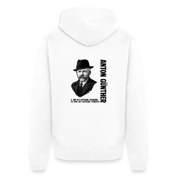 Anton Guenther Erzgebirge Gottesgab - Unisex Premium Bio Zip Hoodie - Weiß - Hinten - Thijin (182cm)