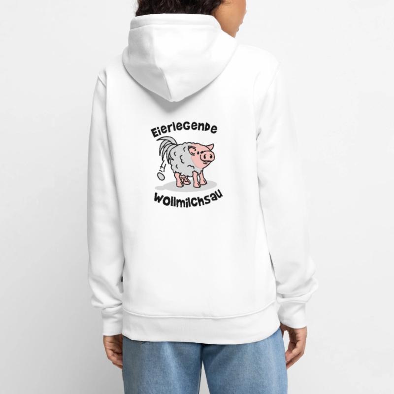 egg-laying wool milk sow - workaholic - work Unisex Premium Organic Zip Hoodie