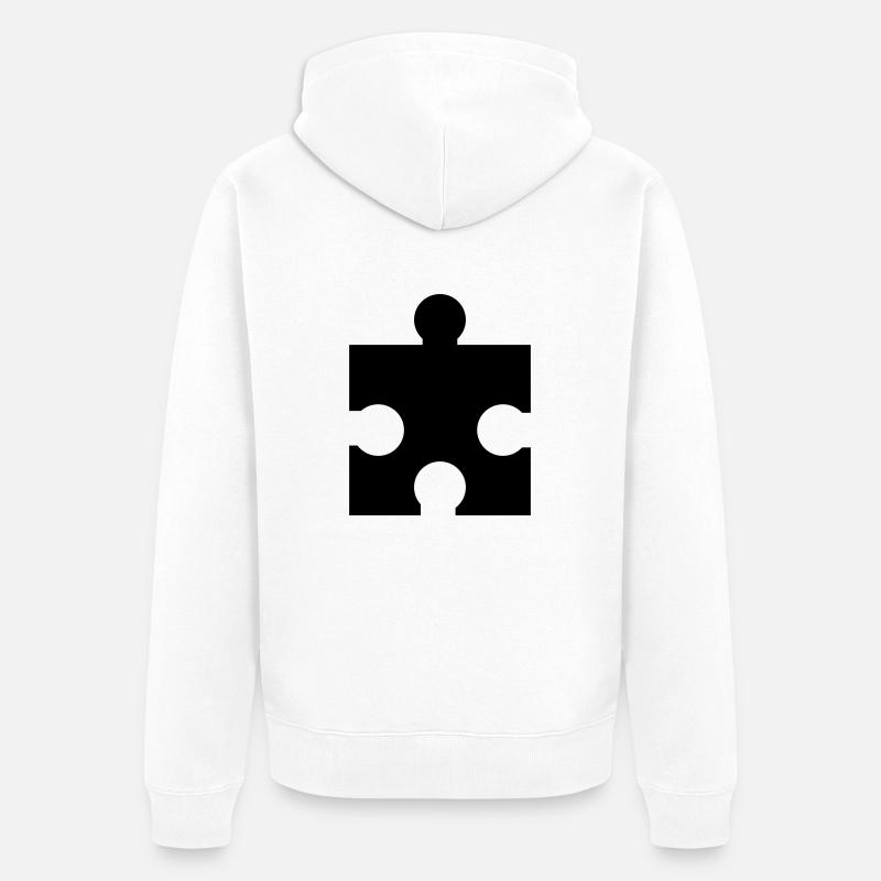 Puzzle - Veste à capuche bio Premium Unisexe - blanc