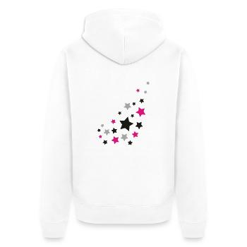 Sterne - Stars - Weltraum - Unisex Premium Bio Zip Hoodie - Weiß - Hinten - Thijin (182cm)