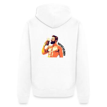Rocky Balboit! - Unisex Premium Organic Zip Hoodie - white - Back - Thijin (182cm)