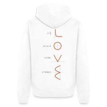 All you need is love - Unisex Premium Bio Zip Hoodie - Weiß - Hinten - Thijin (182cm)