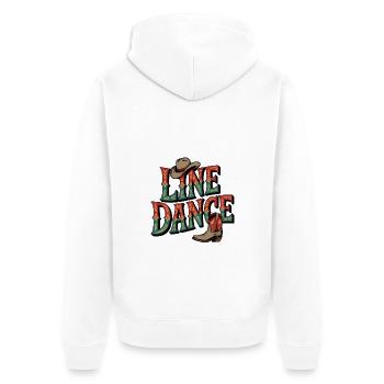 La danse en ligne : mon hobby, ma passion - Veste à capuche bio Premium Unisexe - blanc - Dos - Thijin (182cm)