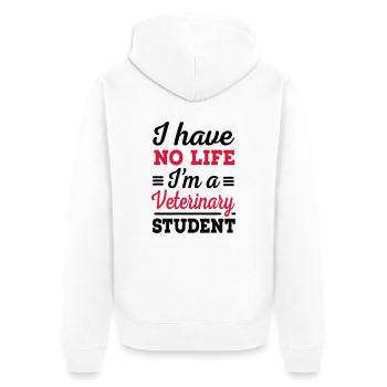 veterinary student - Veste à capuche bio Premium Unisexe - blanc - Dos - Thijin (182cm)