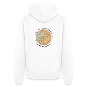motivation - Veste à capuche bio Premium Unisexe - blanc - Dos - Thijin (182cm)