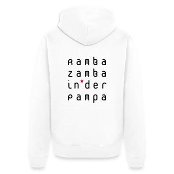 buerofraeulin-ramba-zamba - Unisex Premium Bio Zip Hoodie - Weiß - Hinten - Thijin (182cm)