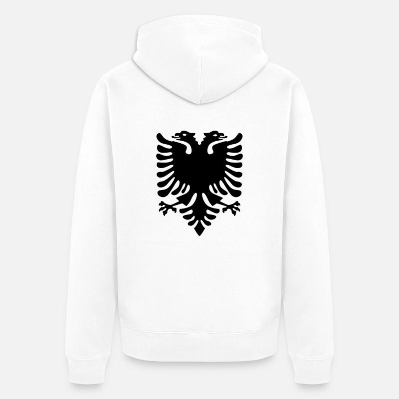 Eagle albanais - Veste à capuche bio Premium Unisexe - blanc