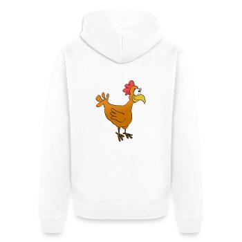 poulette - Veste à capuche bio Premium Unisexe - blanc - Dos - Thijin (182cm)