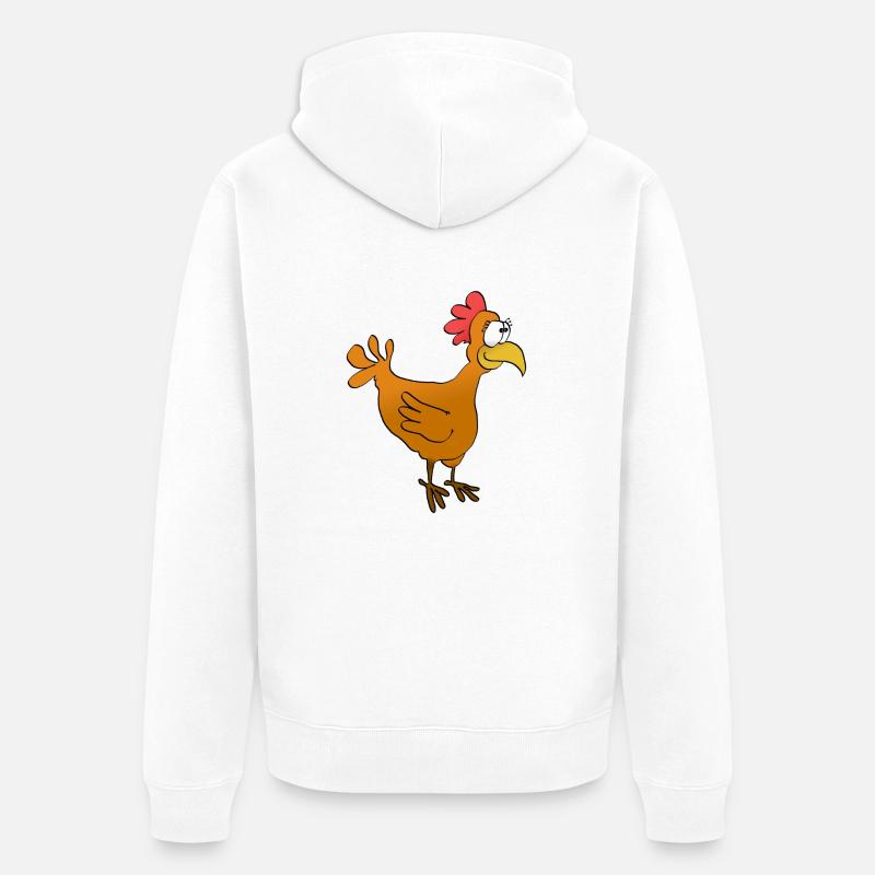 poulette - Veste à capuche bio Premium Unisexe - blanc