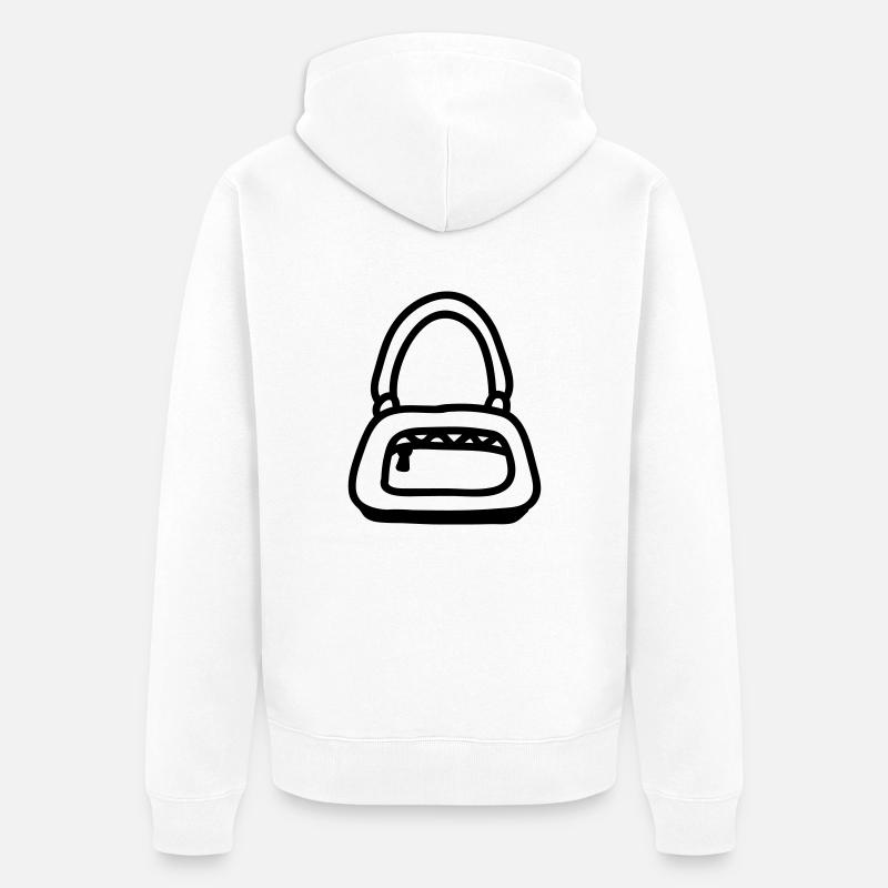 Sac à main - ligne - Veste à capuche bio Premium Unisexe - blanc