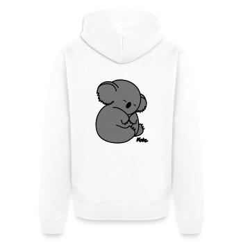 Koala (2c) - Veste à capuche bio Premium Unisexe - blanc - Dos - Thijin (182cm)
