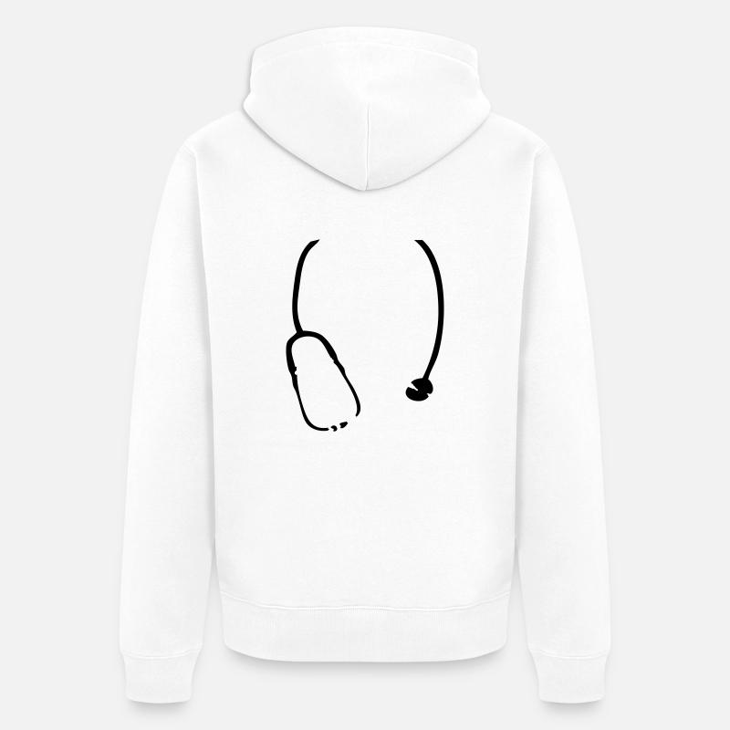 Stethoscope - Veste à capuche bio Premium Unisexe - blanc