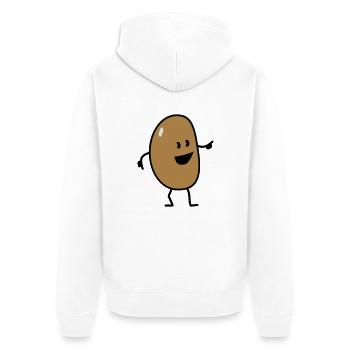 french (yelly) bean - Veste à capuche bio Premium Unisexe - blanc - Dos - Thijin (182cm)