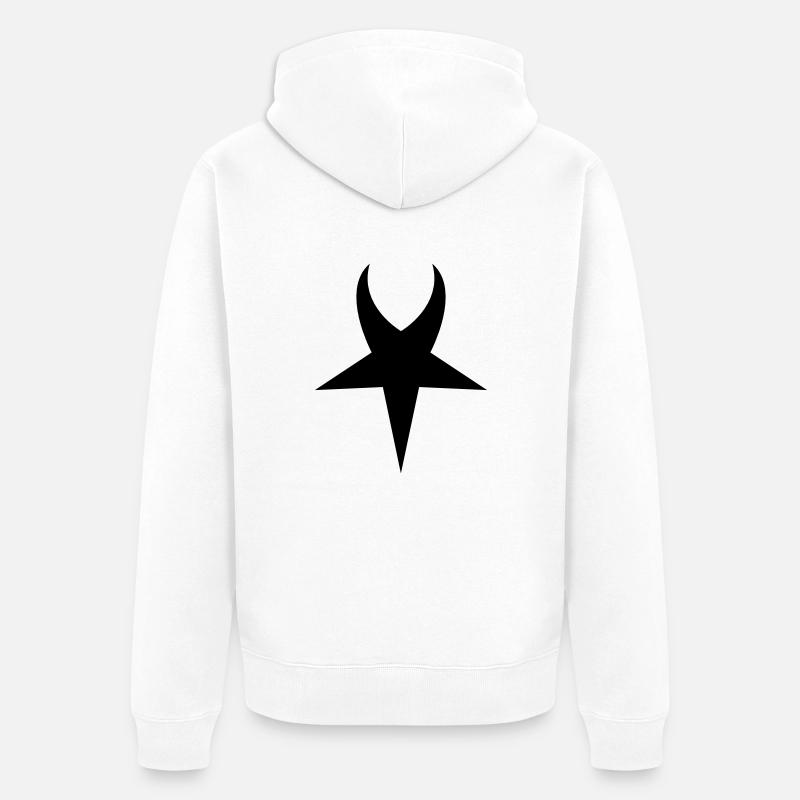 devil - Unisex Premium Bio Zip Hoodie - Weiß
