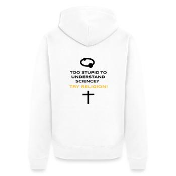 Science vs. Religion - Veste à capuche bio Premium Unisexe - blanc - Dos - Thijin (182cm)