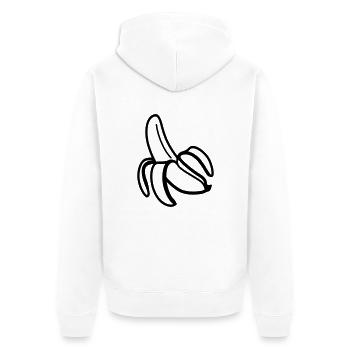 Icône de la Banane - Veste à capuche bio Premium Unisexe - blanc - Dos - Thijin (182cm)