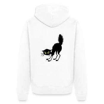 Chat énervé - Veste à capuche bio Premium Unisexe - blanc - Dos - Thijin (182cm)