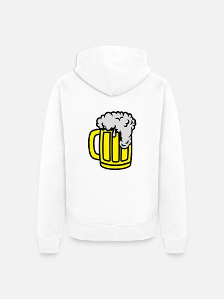beer__f3 - Veste à capuche bio Premium Unisexe - blanc