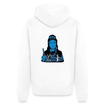 Colt - Butterfly Girl - Unisex Premium Bio Zip Hoodie - Weiß - Hinten - Thijin (182cm)