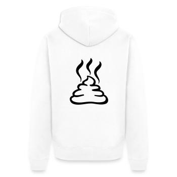 shit_smell__f1 - Veste à capuche bio Premium Unisexe - blanc - Dos - Thijin (182cm)