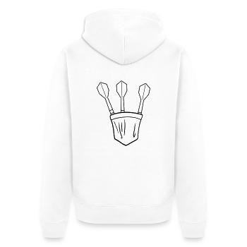 club darts play club sport dart darts t - Unisex Premium Organic Zip Hoodie - white - Back - Thijin (182cm)