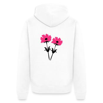 cosmos_flowers - Veste à capuche bio Premium Unisexe - blanc - Dos - Thijin (182cm)