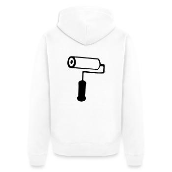 rouleau peinture - Veste à capuche bio Premium Unisexe - blanc - Dos - Thijin (182cm)
