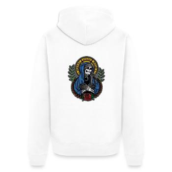 lady death - Veste à capuche bio Premium Unisexe - blanc - Dos - Thijin (182cm)