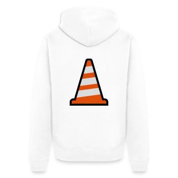 Cone - Unisex Premium Organic Zip Hoodie - white - Back - Thijin (182cm)