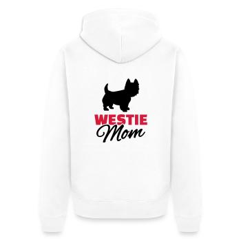Westie Mom - Veste à capuche bio Premium Unisexe - blanc - Dos - Thijin (182cm)