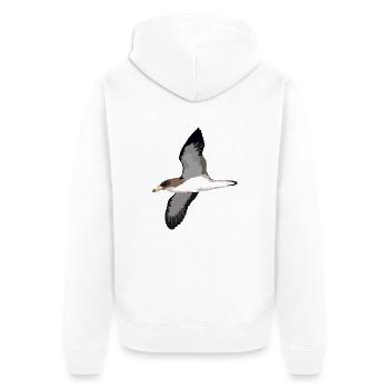 Gelbschnabelsturmtaucher - Unisex Premium Bio Zip Hoodie - Weiß - Hinten - Thijin (182cm)