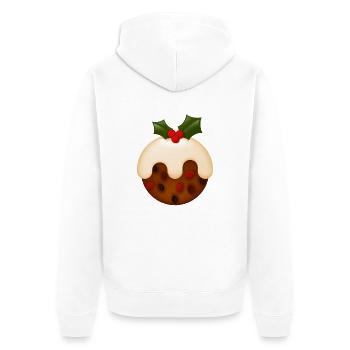 Smiley Christmas Cookie - Unisex Premium Bio Zip Hoodie - Weiß - Hinten - Thijin (182cm)