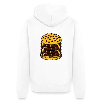 conception haute multiple hamburger cool hamburger - Veste à capuche bio Premium Unisexe - blanc - Dos - Thijin (182cm)