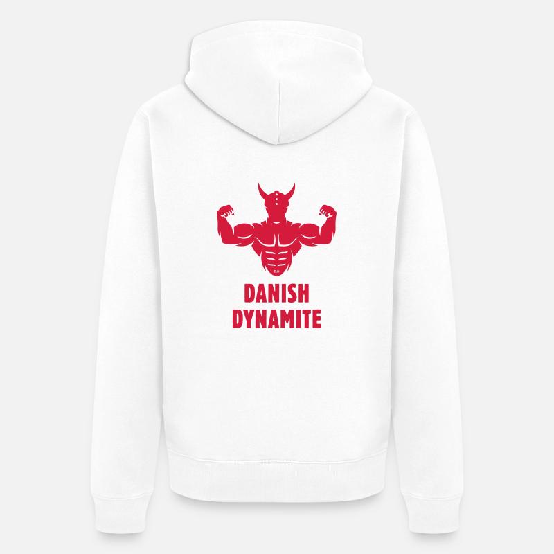 Danish Dynamite (Dänemark / Wikinger) - Unisex Premium Bio Zip Hoodie - Weiß