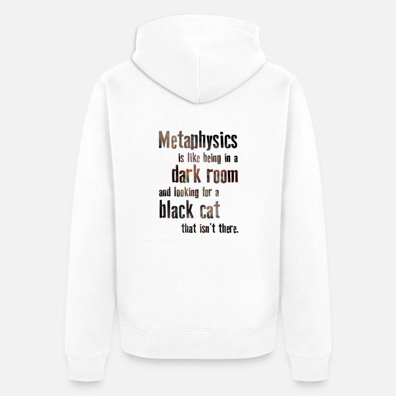 Philosophie des phrases métaphysiques - Veste à capuche bio Premium Unisexe - blanc
