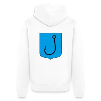 Hook - Unisex Premium Organic Zip Hoodie - white - Back - Thijin (182cm)