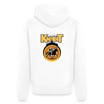 the Dart Knight Rider - Unisex Premium Bio Zip Hoodie - Weiß - Hinten - Thijin (182cm)
