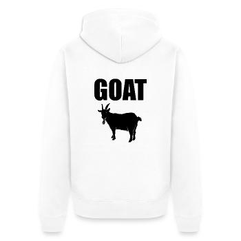 Greatest of all Time - Unisex Premium Organic Zip Hoodie - white - Back - Thijin (182cm)